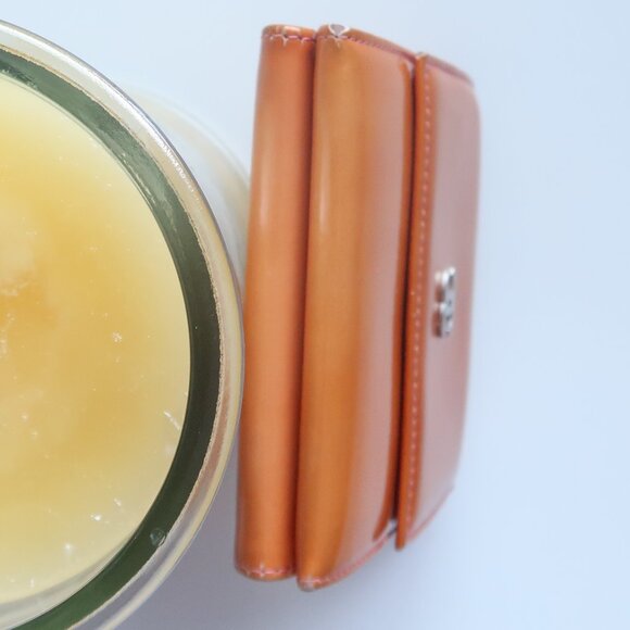 Chanel Orange Patent Leather Wallet Card Holder Silver CC Logo Luxury Designer - Picture 12 of 16